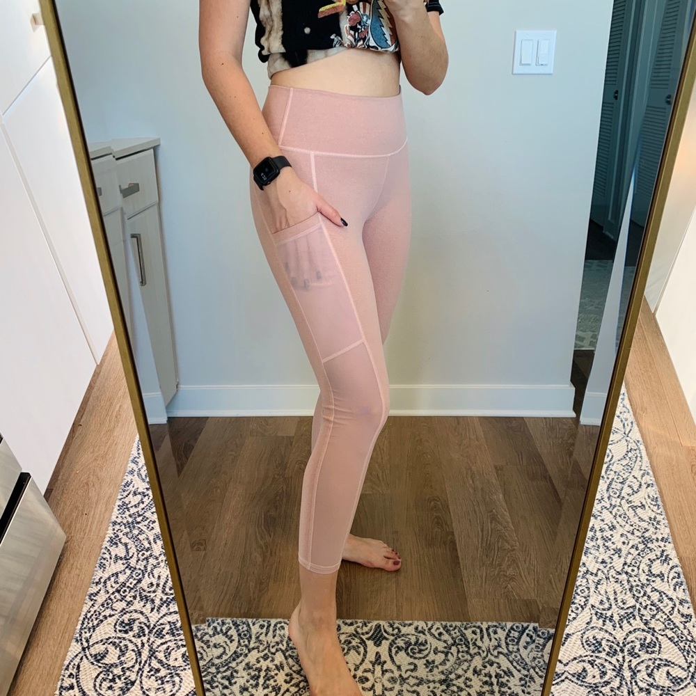 Fabletics Women’s Pink Leggings, Size Medium